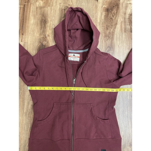 American Giant Hoodie Women's XL Red/Maroon Full Zip Heavyweight 100% Cotton - Picture 5 of 8